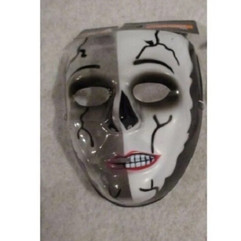 ZOMBIE MASK Halloween Costume Skeleton Scary Skull Split Face Horror New